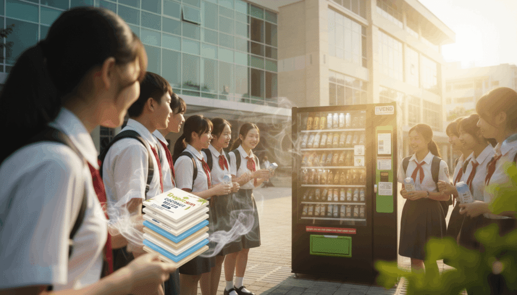 Nâng tầm chất lượng suất ăn học đường cùng giải pháp nước ép đóng hộp giấy TropicSun