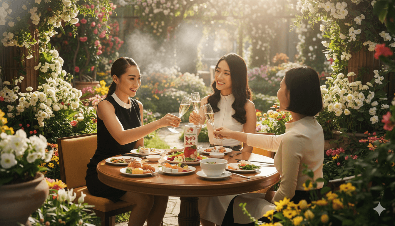 Nước ép táo pha chế cocktail và mocktail cho bar